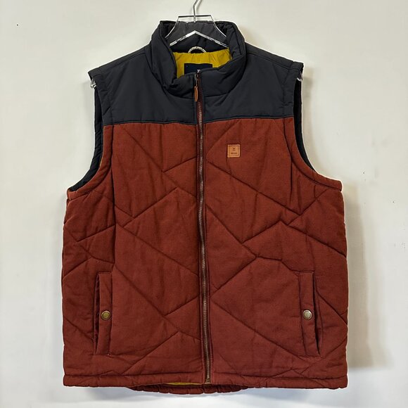 Roark Revival Quilted VestRust Burgundy Navy Blue XL - Picture 2 of 10